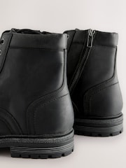 Black Leather Toe Cap Boots - Image 5 of 5