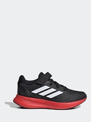 adidas Black/Red Kids Runfalcon 5 Trainers - Image 1 of 8