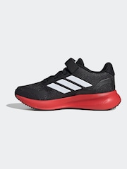 adidas Black/Red Kids Runfalcon 5 Trainers - Image 2 of 8