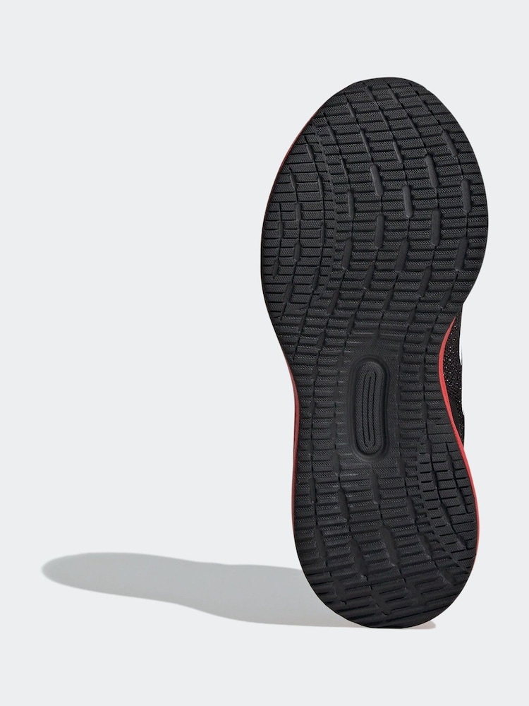 adidas Black/Red Kids Runfalcon 5 Trainers - Image 6 of 8