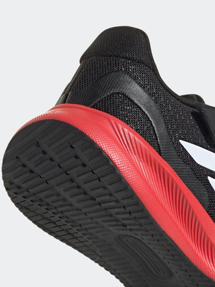adidas Black/Red Kids Runfalcon 5 Trainers - Image 8 of 8