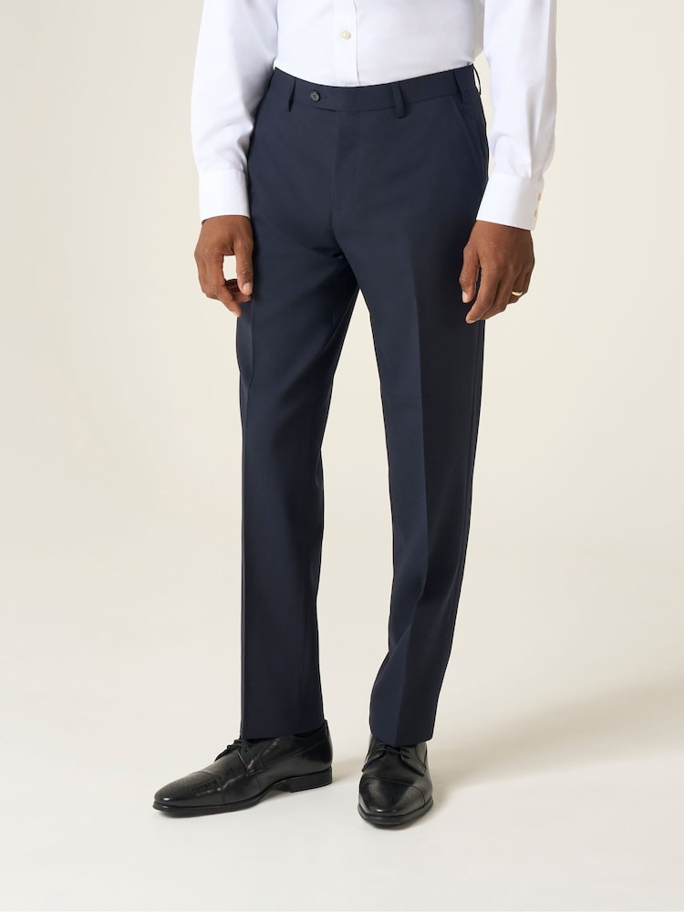 Skopes Navy Blue Classic Fit Darwin Suit Trousers - Image 1 of 4