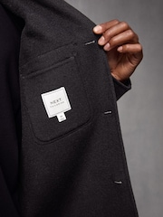 Black Premium Soft Touch Wool Rich Shacket - Image 11 of 16