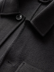 Black Premium Soft Touch Wool Rich Shacket - Image 15 of 16