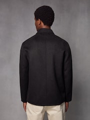 Black Premium Soft Touch Wool Rich Shacket - Image 4 of 16