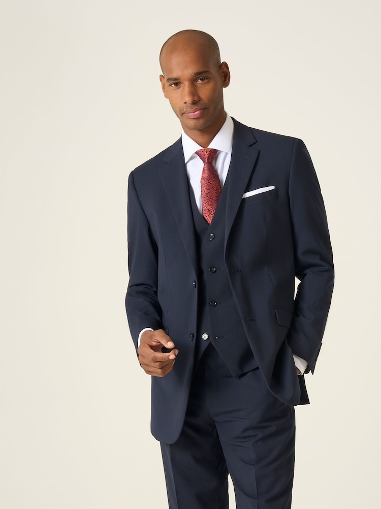 Skopes Navy Blue Classic Fit Wool Rich Darwin Suit Jacket - Image 3 of 8