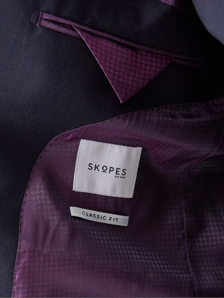 Azul marino - Skopes Classic Fit Wool Rich Darwin Suit Jacket - Imagen 8 de 8