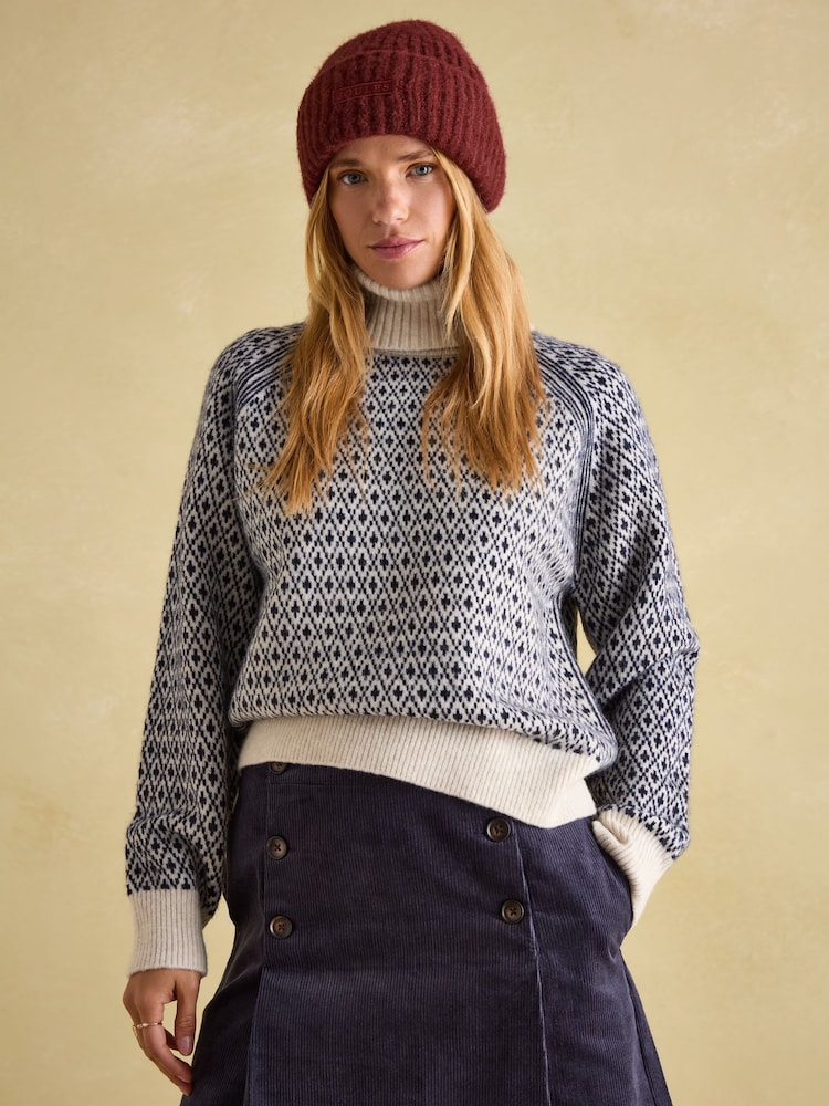 Joules Caversham Burgundy Beanie Hat - Image 2 of 6