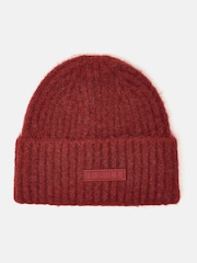 Joules Caversham Burgundy Beanie Hat - Image 4 of 6