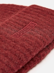 Joules Caversham Burgundy Beanie Hat - Image 6 of 6