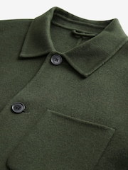 Khaki Green Premium Soft Touch Wool Rich Shacket - Image 9 of 9