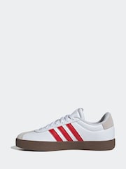 adidas White/Burgundy VL Court 3.0 Trainers - Image 2 of 8