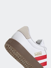 adidas White/Burgundy VL Court 3.0 Trainers - Image 8 of 8