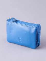 Lakeland Leather Blue Multi Pocket Coin Purse - Image 1 of 4