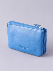 Lakeland Leather Blue Multi Pocket Coin Purse - Image 2 of 4
