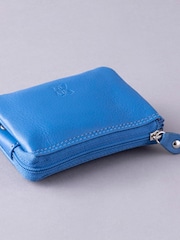 Lakeland Leather Blue Multi Pocket Coin Purse - Image 4 of 4