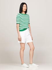 Tommy Hilfiger White Heritage Court Sneakers - Image 2 of 4
