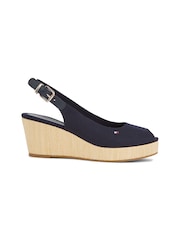Tommy Hilfiger Blue Iconic Elba Slingback Wedges - Image 2 of 4