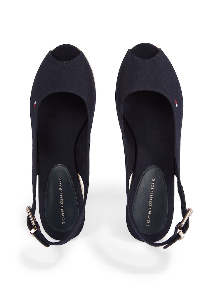 Tommy Hilfiger Blue Iconic Elba Slingback Wedges - Image 4 of 4