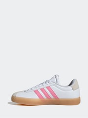 adidas White/Pink VL Court 3.0 Trainers - Image 2 of 8