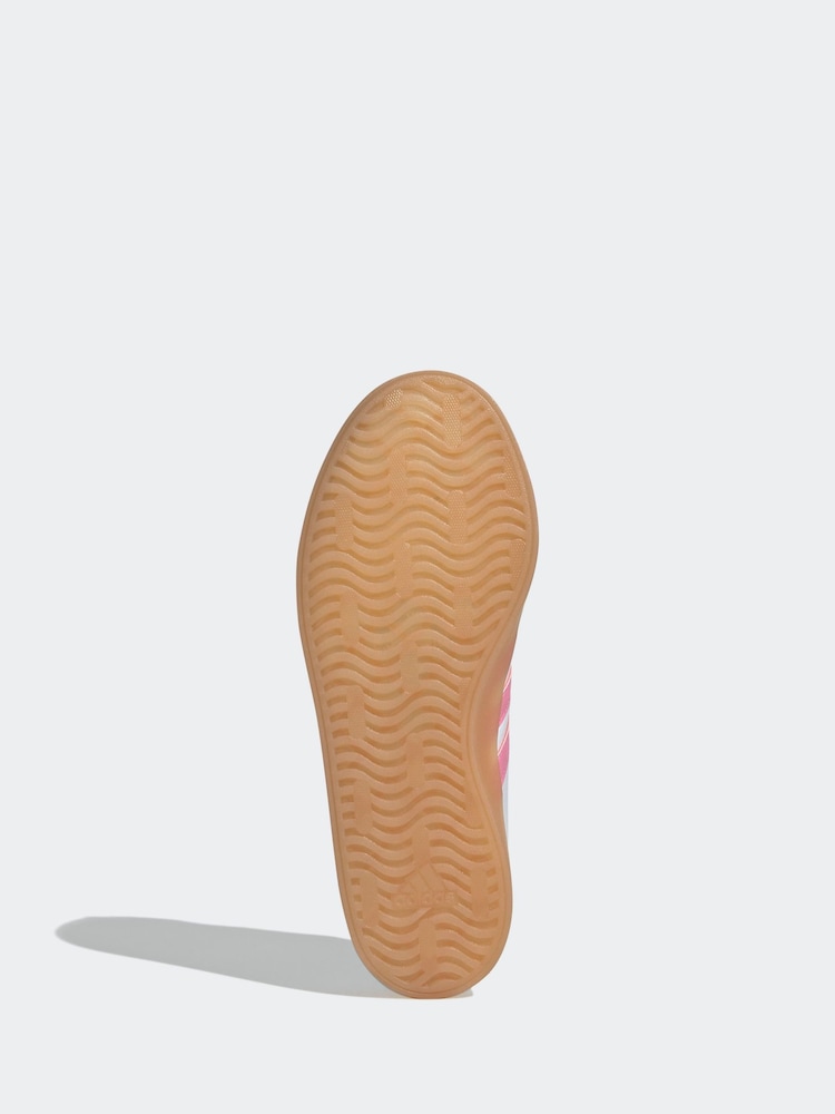 adidas White/Pink VL Court 3.0 Trainers - Image 6 of 8