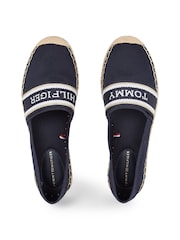 Tommy Hilfiger Blue Mono Webbing Espadrilles - Image 4 of 4