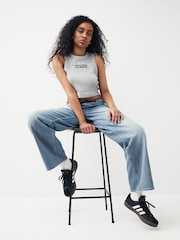 Dark Blue Baggy Wide Leg Hourglass Jeans - Image 1 of 5