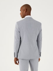 Skopes Silver Grey Tailored Fit Brook Check Suit: Jacket - Image 2 of 4