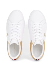 Tommy Hilfiger White Platform Court Sneakers - Image 3 of 3