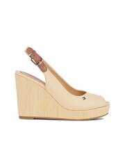 Tommy Hilfiger Light Cream Iconic Elba Slingback Wedges - Image 2 of 4
