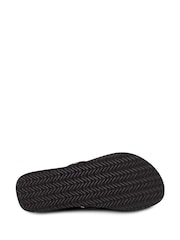 Totes Black Ladies Beaded Toe Post Flip Flop Sandals - Image 4 of 6