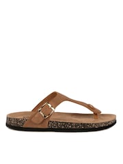 Totes Nude Ladies Toe Post Sandals - Image 2 of 5