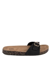 Totes Black Ladies Buckle Sandals - Image 2 of 4