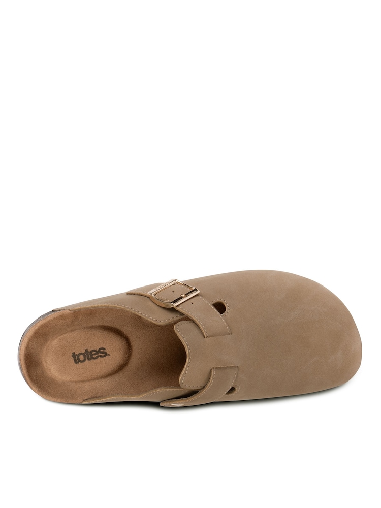 Totes Natural Ladies Clog Shoes - Image 2 of 3