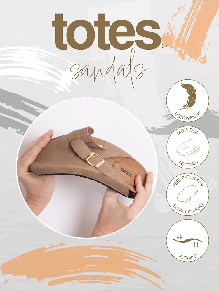 Totes Natural Ladies Clog Shoes - Image 3 of 3