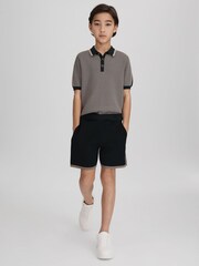 Reiss Hunting Green Heddon 13-14 yrs Knitted Drawstring Shorts - Image 3 of 6