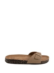 Totes Taupe Ladies Buckle Sandals - Image 2 of 5