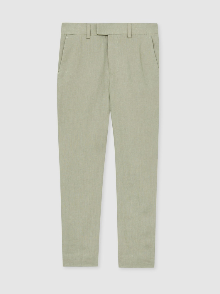 Pantalon réglable en lin slim Reiss Kin Kin - Image 2 de 4 Pantalon réglable en lin slim Reiss Kin Kin - Image 2 de 4