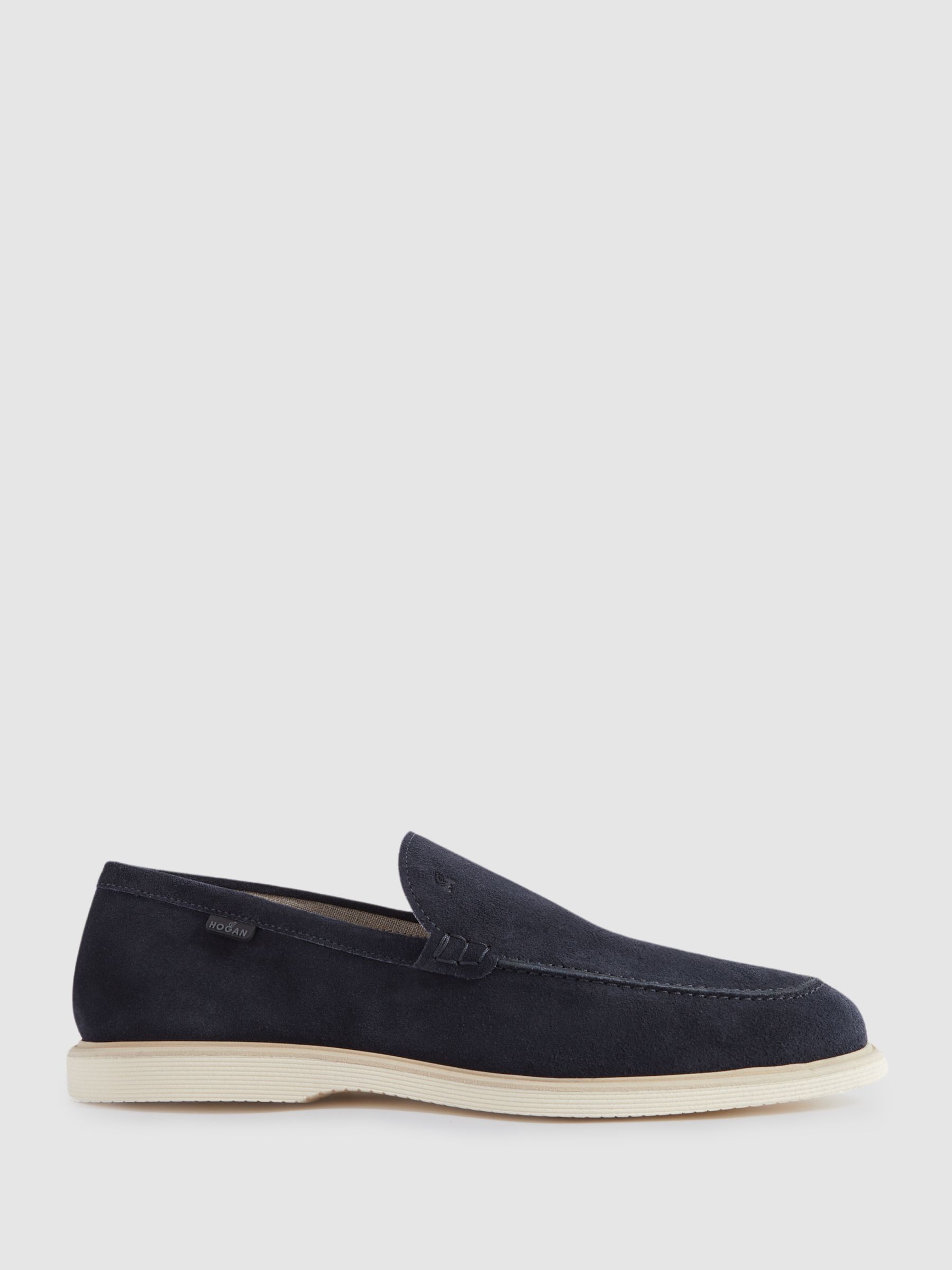 Hogan Man Loafers Midnight Blue Size 12 Soft Leather