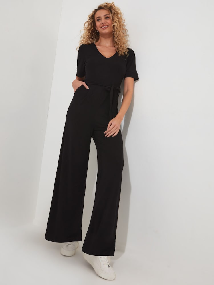 Joe Browns Black Polly Jersey Jumpsuit - Image 1 of 4 Joe Browns Black Polly Jersey Jumpsuit - Image 1 of 4