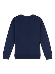 Ben Sherman Blue Boys Script Crew Neck Sweatshirt - Image 2 of 3
