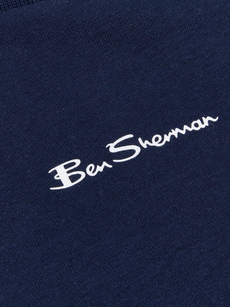 Ben Sherman Blue Boys Script Crew Neck Sweatshirt - Image 3 of 3