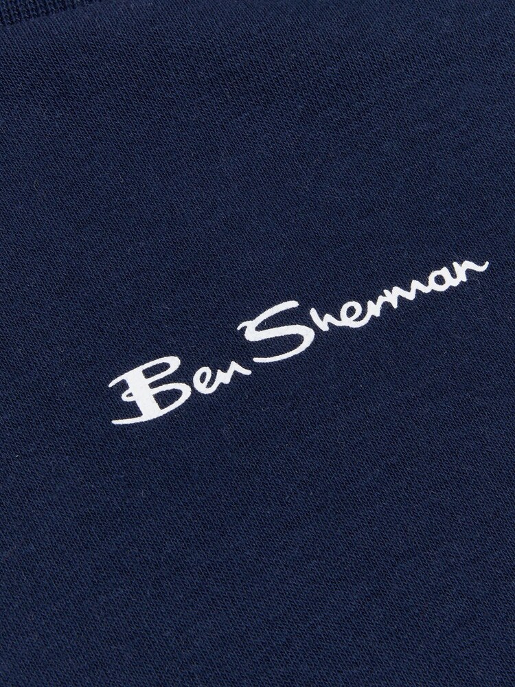 Ben Sherman Blue Boys Script Crew Neck Sweatshirt - Image 3 of 3 Ben Sherman Blue Boys Script Crew Neck Sweatshirt - Image 3 of 3