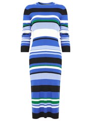 Joe Browns Blue Striped Rib Knit Midi Dress - Image 5 of 5