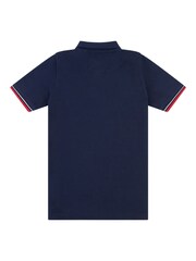 Ben Sherman Blue Boys Script Tipped Polo Shirt - Image 2 of 3