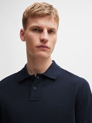 BOSS Blue 100% Cotton Pique Polo Shirt - Image 4 of 5
