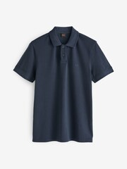 BOSS Blue 100% Cotton Pique Polo Shirt - Image 5 of 5