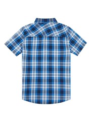 Ben Sherman Blue Boys Short Sleeve Casual Check Shirt - Image 2 of 4