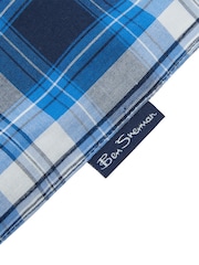 Ben Sherman Blue Boys Short Sleeve Casual Check Shirt - Image 3 of 4