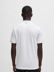 BOSS White Passenger Box Logo Polo Shirt - Image 3 of 5